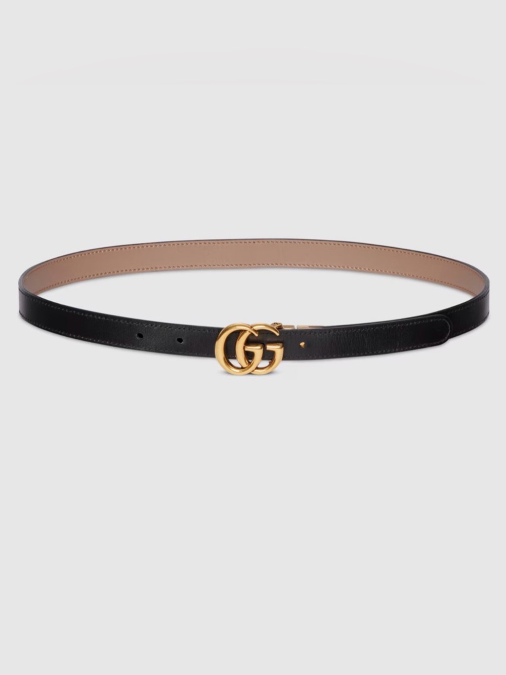 Gucci Marmont Reversible GG logo Black Leather Belt size 44 100cm